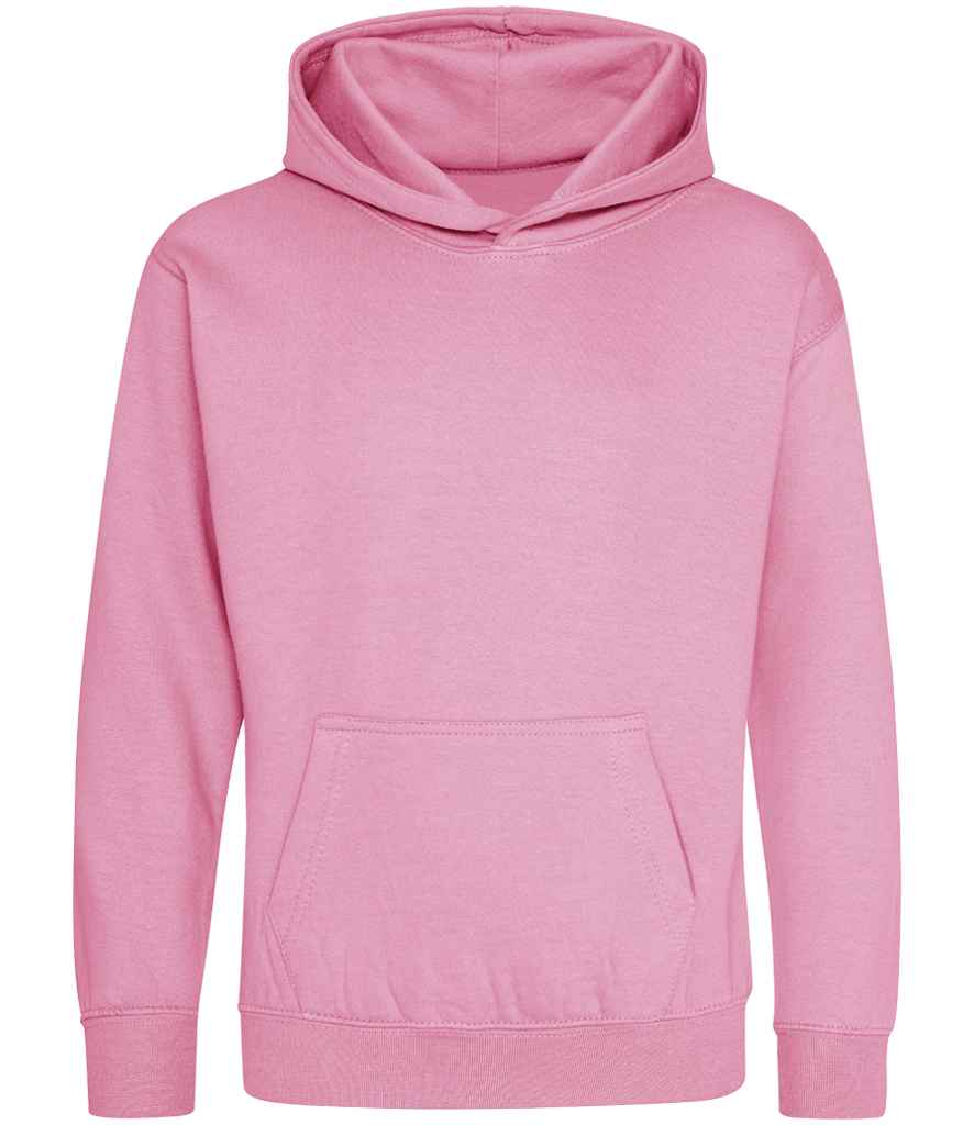 Just Hoods JH001B Candyfloss Pink Back - Ready to be Embroidered and Printed by Custard Workwear - Cheap Personalised and Customised Workwear in Nottinghamshire, Derbyshire and Leicestershire