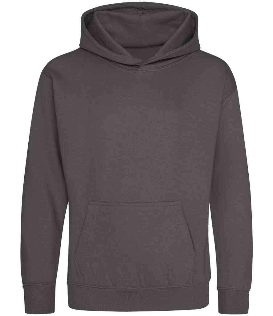 Just Hoods JH001B Charcoal Front - Ready to be Embroidered and Printed by Custard Workwear - Cheap Personalised and Customised Workwear in Nottinghamshire, Derbyshire and Leicestershire