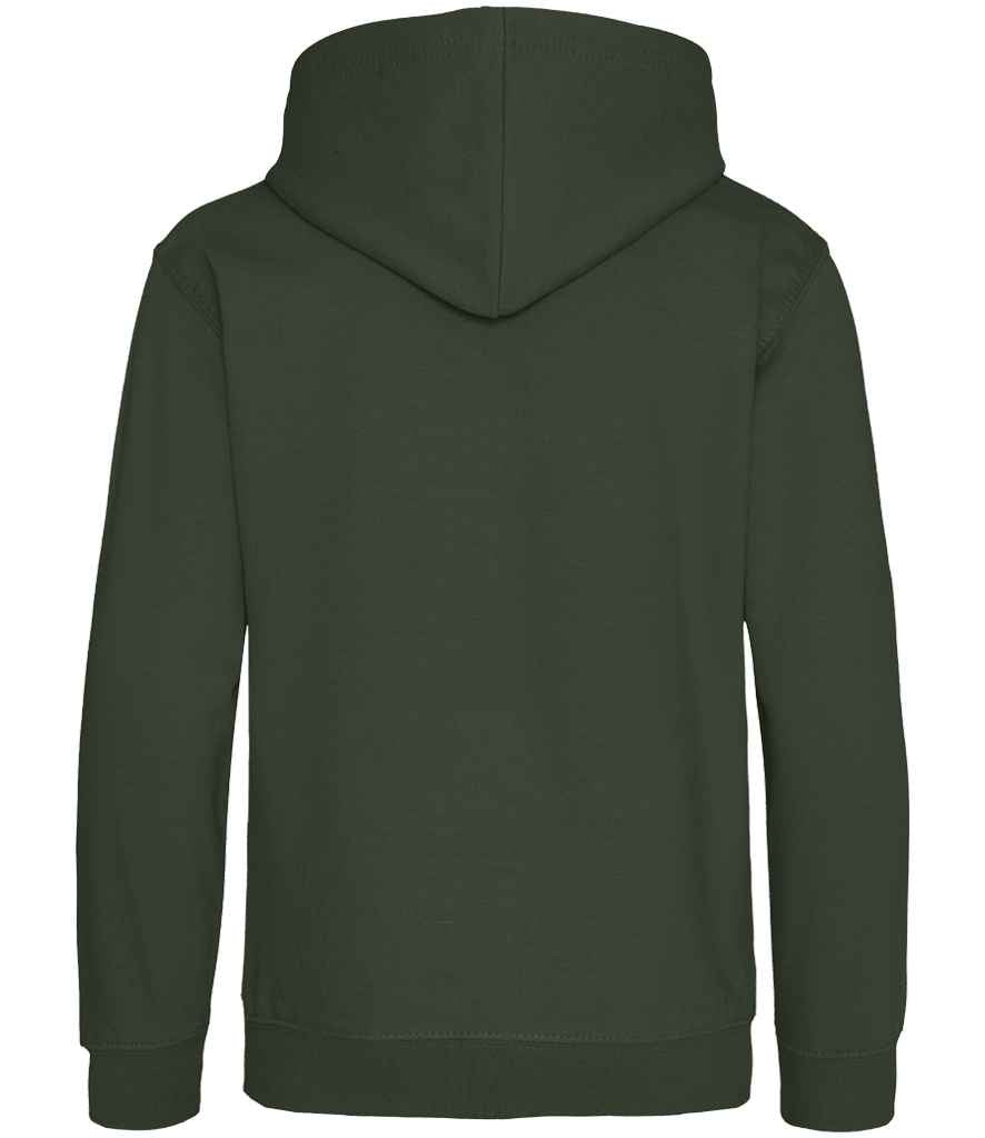 Just Hoods JH001B Forest Green Back - Ready to be Embroidered and Printed by Custard Workwear - Cheap Personalised and Customised Workwear in Nottinghamshire, Derbyshire and Leicestershire