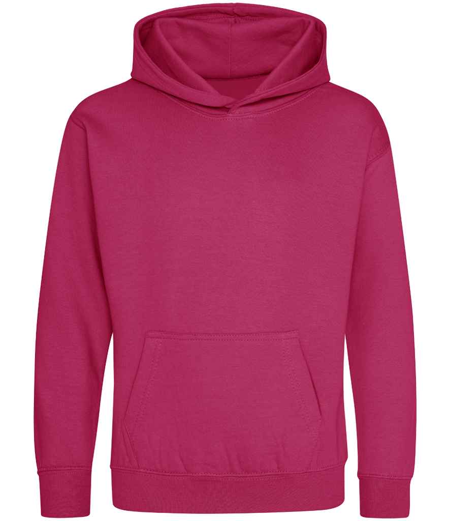 Just Hoods JH001B Hot Pink Front - Ready to be Embroidered and Printed by Custard Workwear - Cheap Personalised and Customised Workwear in Nottinghamshire, Derbyshire and Leicestershire