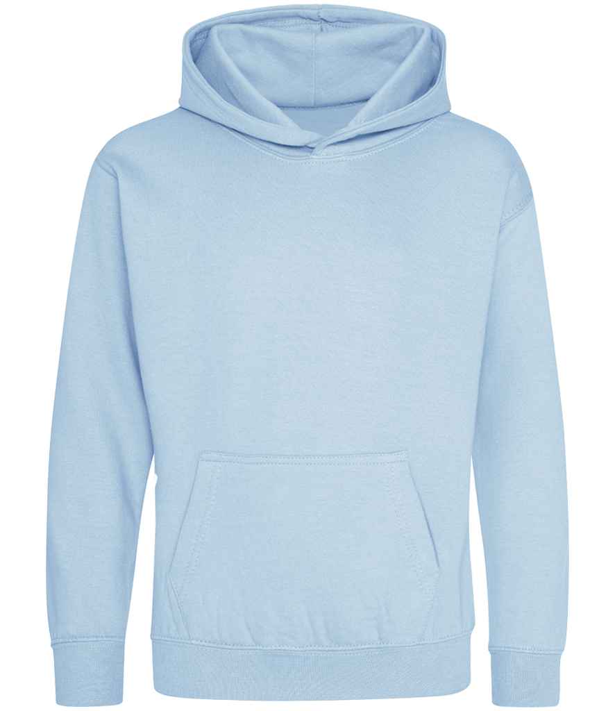 Just Hoods JH001B Ice Blue Front - Ready to be Embroidered and Printed by Custard Workwear - Cheap Personalised and Customised Workwear in Nottinghamshire, Derbyshire and Leicestershire