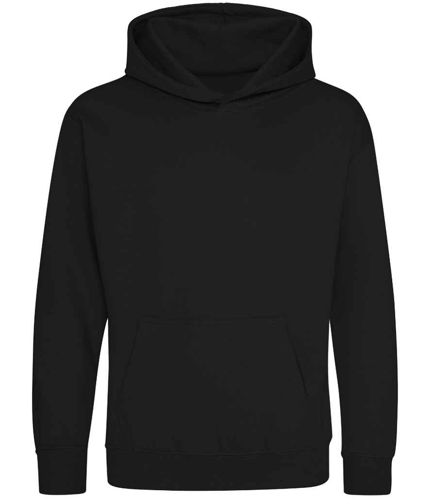 Just Hoods JH001B Jet Black Front - Ready to be Embroidered and Printed by Custard Workwear - Cheap Personalised and Customised Workwear in Nottinghamshire, Derbyshire and Leicestershire