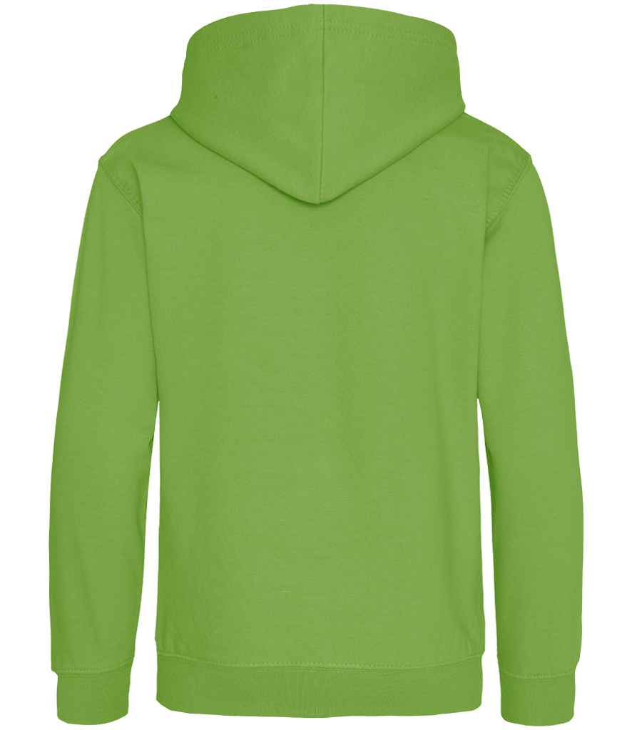 Just Hoods JH001B Lime Green Back - Ready to be Embroidered and Printed by Custard Workwear - Cheap Personalised and Customised Workwear in Nottinghamshire, Derbyshire and Leicestershire