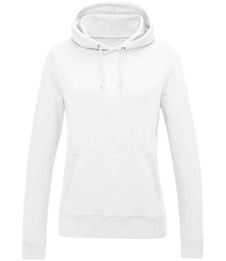 Just Hoods JH001F Arctic White Front - Ready to be Embroidered and Printed by Custard Workwear - Cheap Personalised and Customised Workwear in Nottinghamshire, Derbyshire and Leicestershire