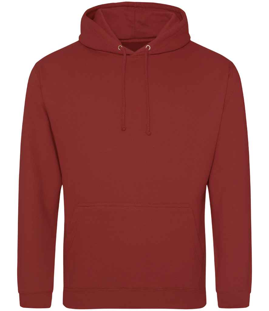 Just Hoods JH001 Brick Red Front - Ready to be Embroidered and Printed by Custard Workwear - Cheap Personalised and Customised Workwear in Nottinghamshire, Derbyshire and Leicestershire