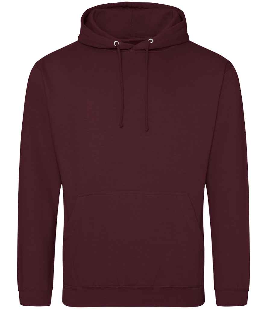 Just Hoods JH001 Burgundy Front - Ready to be Embroidered and Printed by Custard Workwear - Cheap Personalised and Customised Workwear in Nottinghamshire, Derbyshire and Leicestershire