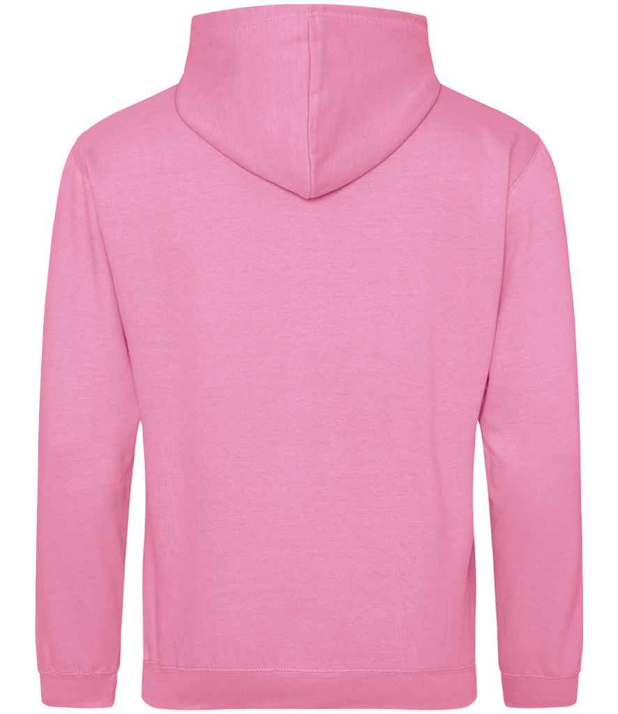 Just Hoods JH001 Candyfloss Pink Back - Ready to be Embroidered and Printed by Custard Workwear - Cheap Personalised and Customised Workwear in Nottinghamshire, Derbyshire and Leicestershire