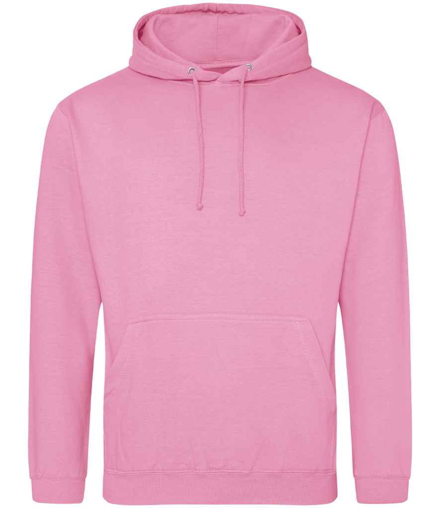 Just Hoods JH001 Candyfloss Pink Front - Ready to be Embroidered and Printed by Custard Workwear - Cheap Personalised and Customised Workwear in Nottinghamshire, Derbyshire and Leicestershire