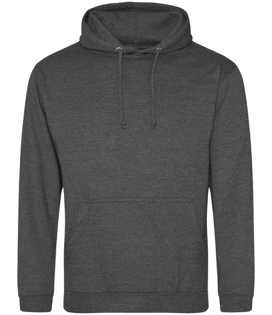 Just Hoods JH001 Charcoal Front - Ready to be Embroidered and Printed by Custard Workwear - Cheap Personalised and Customised Workwear in Nottinghamshire, Derbyshire and Leicestershire