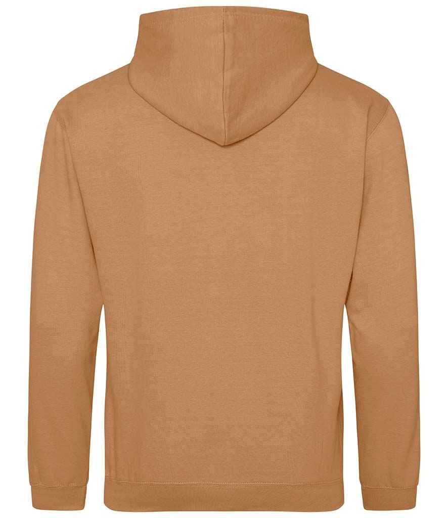 Just Hoods JH001 Caramel Latte Back -  Ready to be Embroidered and Printed by Custard Workwear - Cheap Personalised and Customised Workwear in Nottinghamshire, Derbyshire and Leicestershire