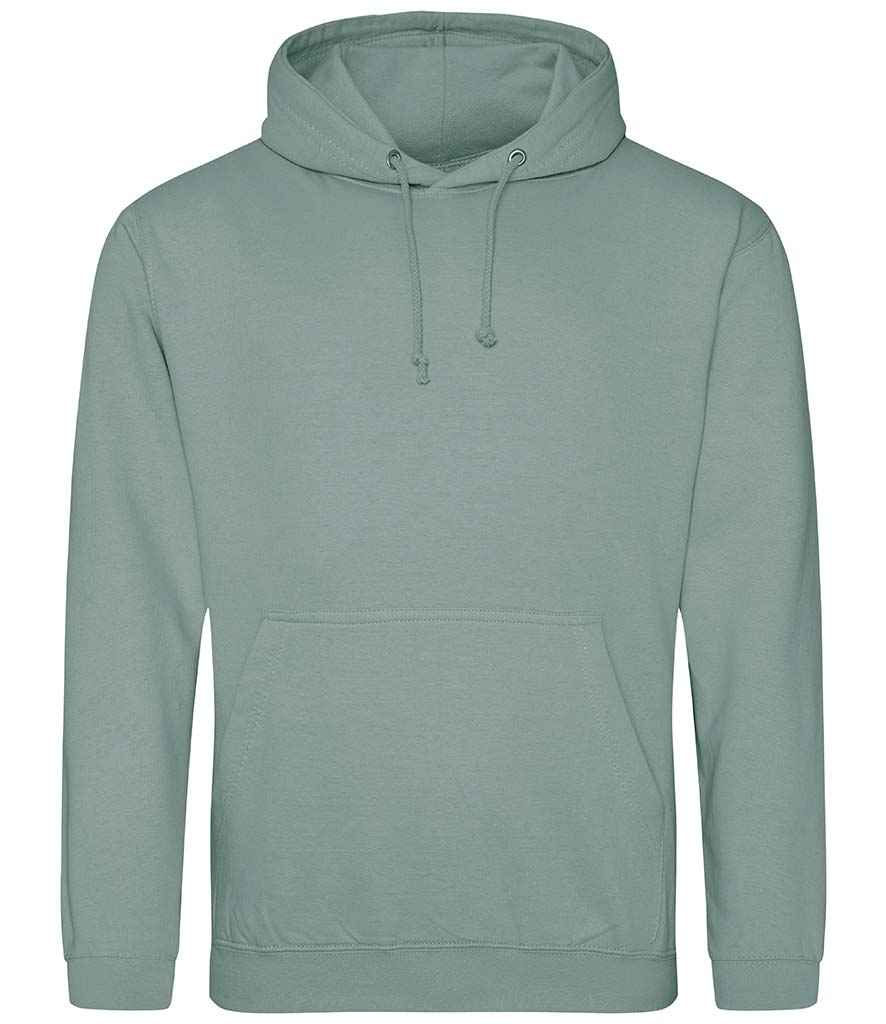 Just Hoods JH001 Dusty Green Front - Ready to be Embroidered and Printed by Custard Workwear - Cheap Personalised and Customised Workwear in Nottinghamshire, Derbyshire and Leicestershire