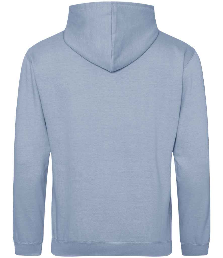 Just Hoods JH001 Dusty Blue Back - Ready to be Embroidered and Printed by Custard Workwear - Cheap Personalised and Customised Workwear in Nottinghamshire, Derbyshire and Leicestershire