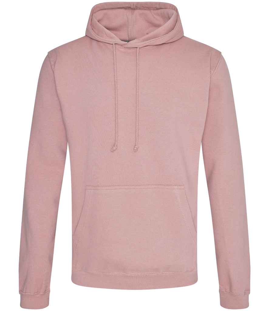 Just Hoods JH001 Dusty Pink Front - Ready to be Embroidered and Printed by Custard Workwear - Cheap Personalised and Customised Workwear in Nottinghamshire, Derbyshire and Leicestershire
