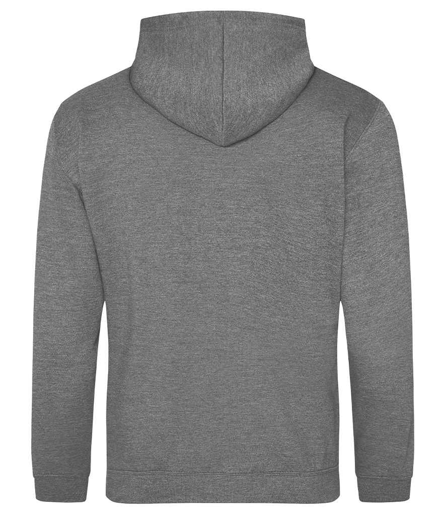 Just Hoods JH001 Graphite Heather Back -  Ready to be Embroidered and Printed by Custard Workwear - Cheap Personalised and Customised Workwear in Nottinghamshire, Derbyshire and Leicestershire