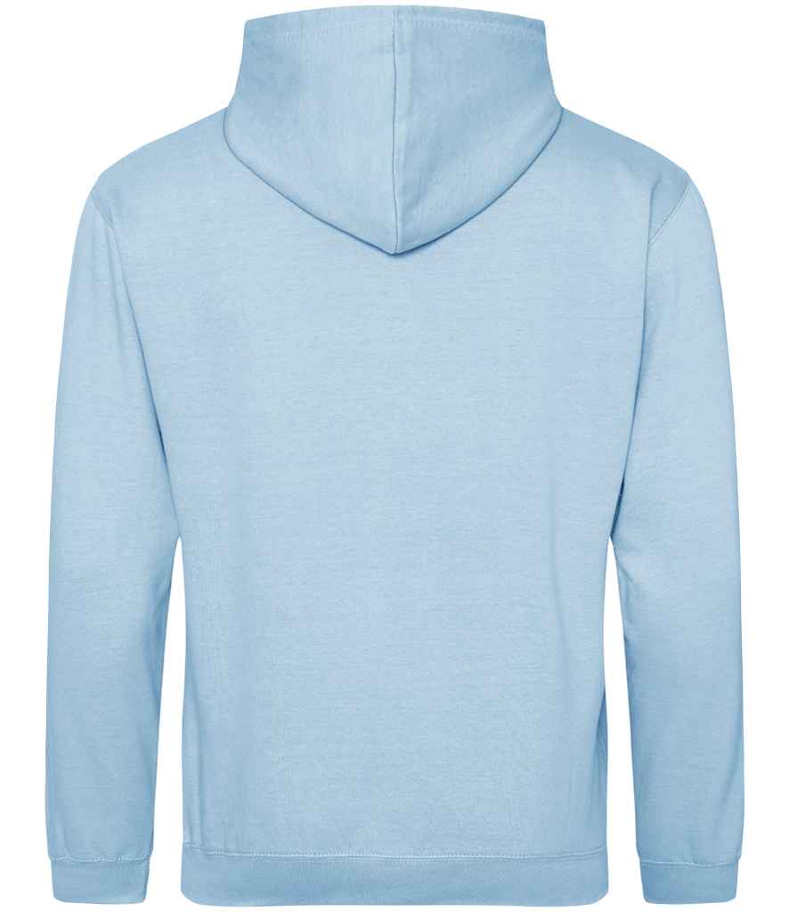 Just Hoods JH001 Ice Blue Back - Ready to be Embroidered and Printed by Custard Workwear - Cheap Personalised and Customised Workwear in Nottinghamshire, Derbyshire and Leicestershire