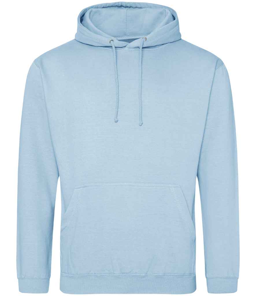 Just Hoods JH001 Ice Blue Front - Ready to be Embroidered and Printed by Custard Workwear - Cheap Personalised and Customised Workwear in Nottinghamshire, Derbyshire and Leicestershire