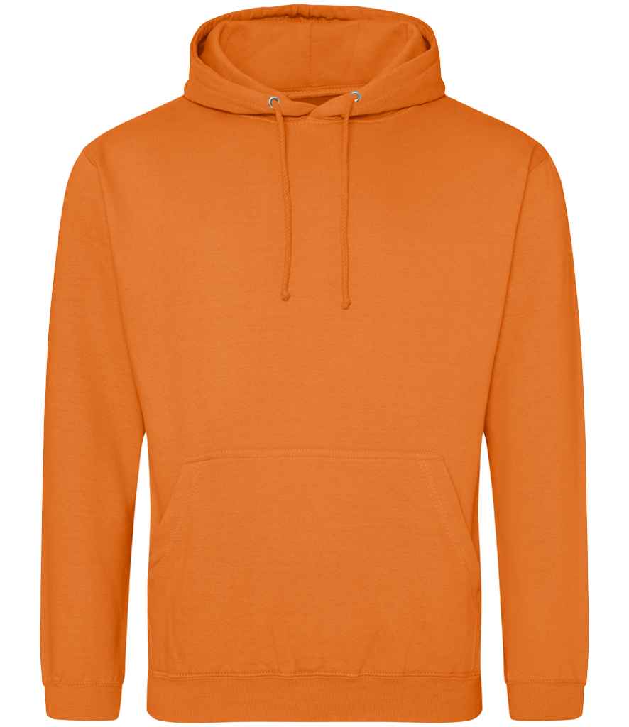 Just Hoods JH001 Orange Crush Front - Ready to be Embroidered and Printed by Custard Workwear - Cheap Personalised and Customised Workwear in Nottinghamshire, Derbyshire and Leicestershire