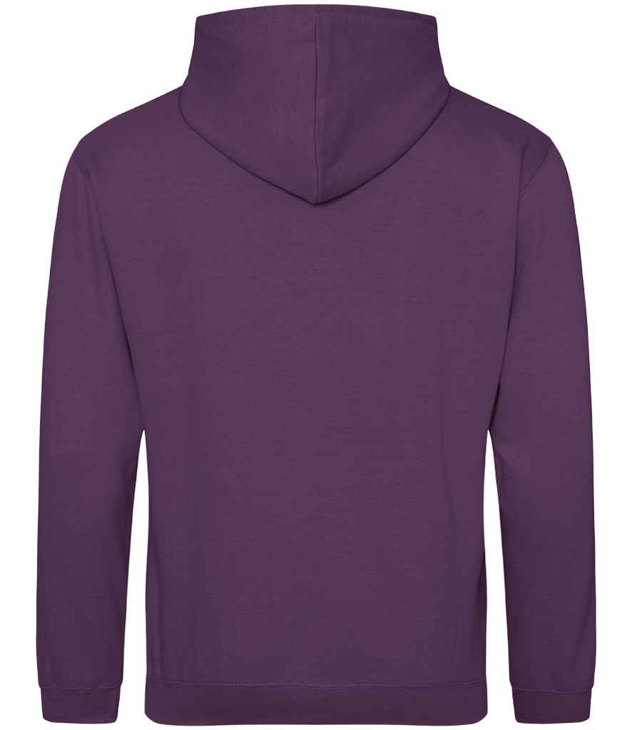 Just Hoods JH001 Plum Back - Ready to be Embroidered and Printed by Custard Workwear - Cheap Personalised and Customised Workwear in Nottinghamshire, Derbyshire and Leicestershire