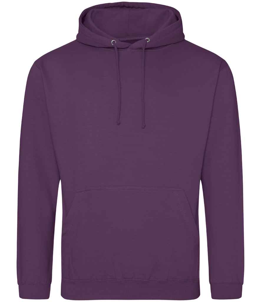 Just Hoods JH001 Plum Front - Ready to be Embroidered and Printed by Custard Workwear - Cheap Personalised and Customised Workwear in Nottinghamshire, Derbyshire and Leicestershire