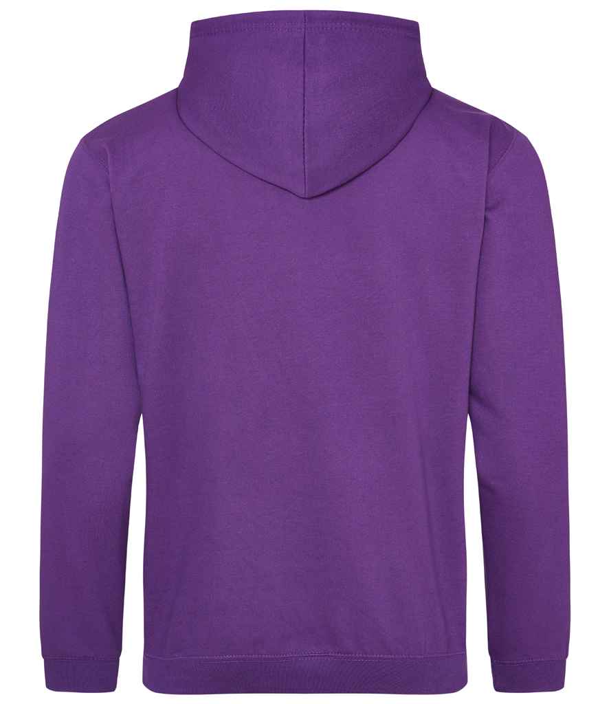 Just Hoods JH001 Purple Back -  Ready to be Embroidered and Printed by Custard Workwear - Cheap Personalised and Customised Workwear in Nottinghamshire, Derbyshire and Leicestershire