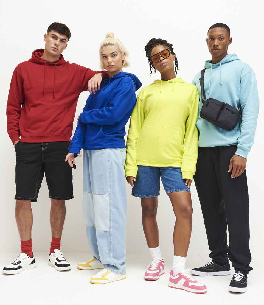 Just Hoods JH001 Red Hot Chilli Model -  Ready to be Embroidered and Printed by Custard Workwear - Cheap Personalised and Customised Workwear in Nottinghamshire, Derbyshire and Leicestershire