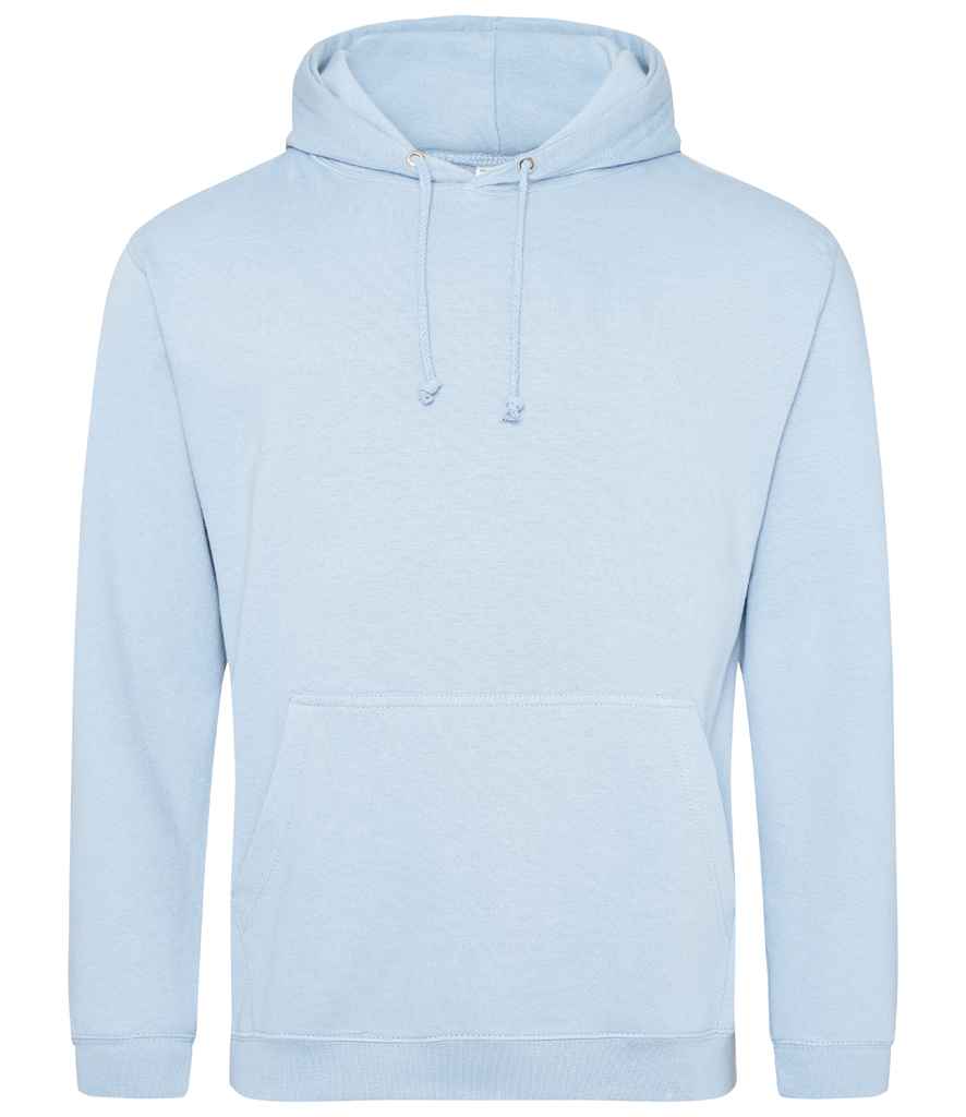 Just Hoods JH001 Sky Blue Front - Ready to be Embroidered and Printed by Custard Workwear - Cheap Personalised and Customised Workwear in Nottinghamshire, Derbyshire and Leicestershire