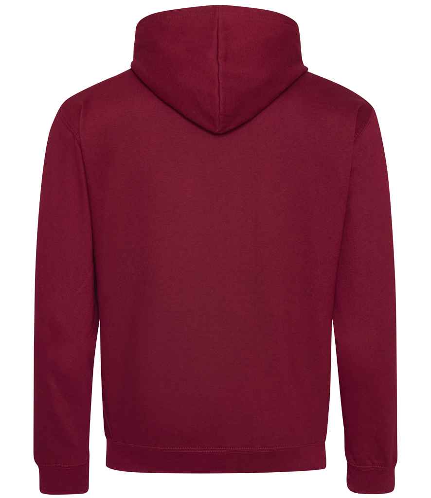 Just Hoods JH003 Burgundy/Charcoal Back - Ready to be Embroidered and Printed by Custard Workwear - Cheap Personalised and Customised Workwear in Nottinghamshire, Derbyshire and Leicestershire