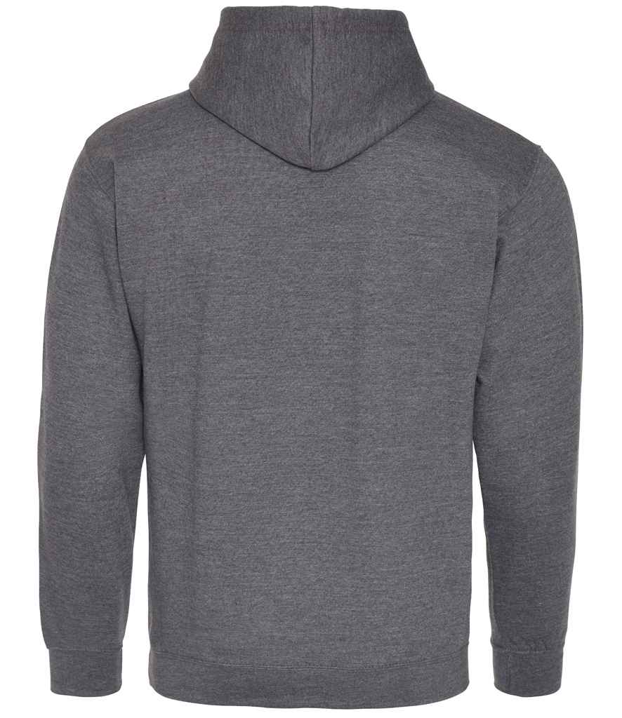 Just Hoods JH003 Charcoal/Heather Grey Back - Ready to be Embroidered and Printed by Custard Workwear - Cheap Personalised and Customised Workwear in Nottinghamshire, Derbyshire and Leicestershire