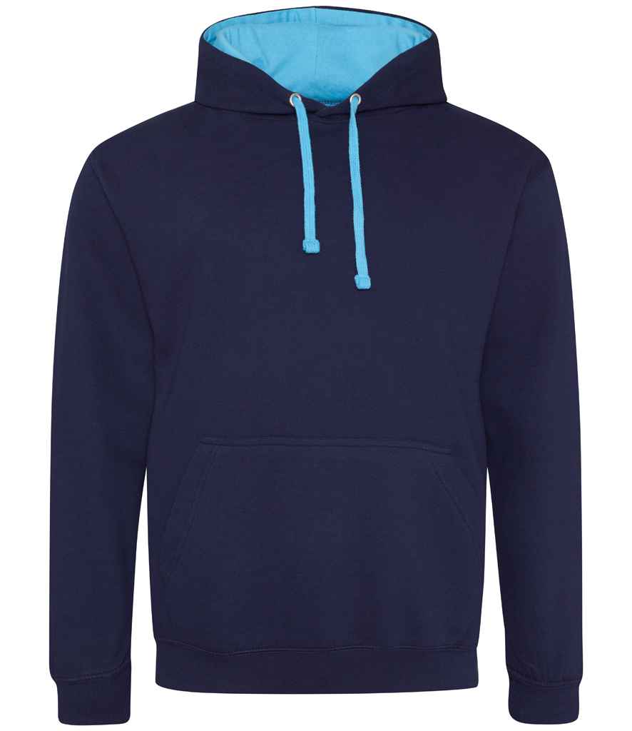 Just Hoods JH003 Oxford Navy/Hawaiian Blue Front - Ready to be Embroidered and Printed by Custard Workwear - Cheap Personalised and Customised Workwear in Nottinghamshire, Derbyshire and Leicestershire