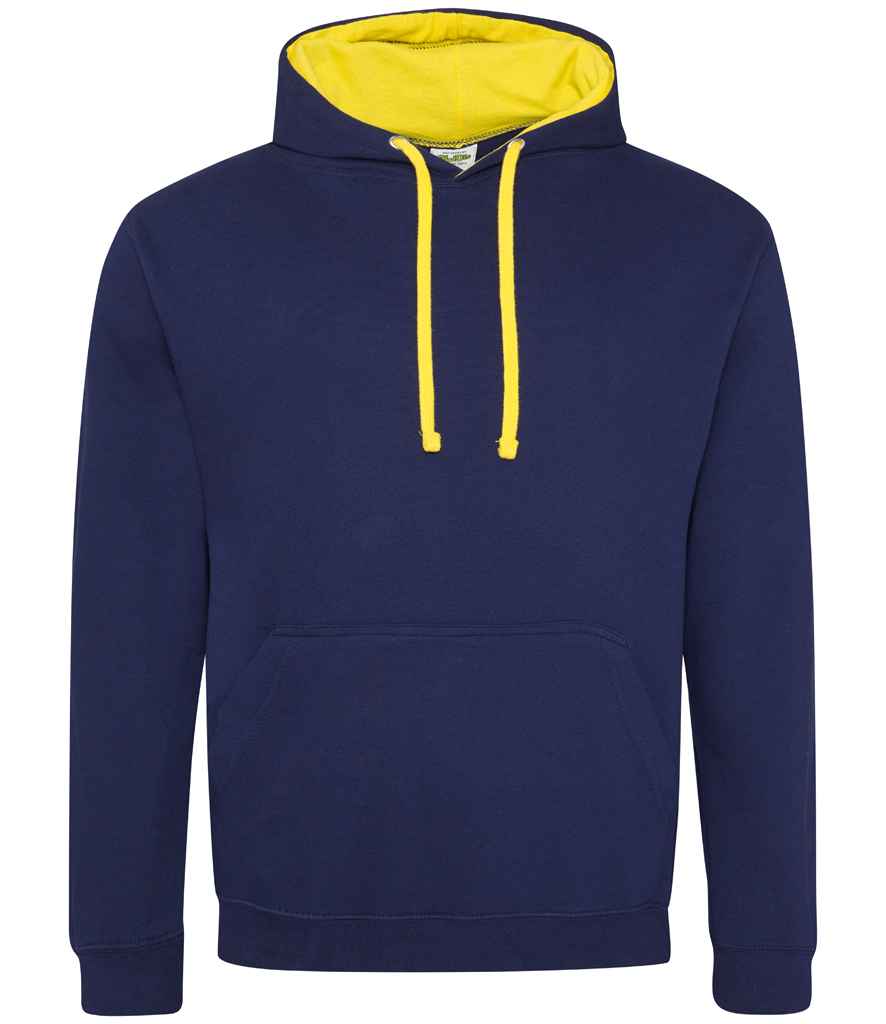 Just Hoods JH003 Oxford Navy/Sun Yellow Front - Ready to be Embroidered and Printed by Custard Workwear - Cheap Personalised and Customised Workwear in Nottinghamshire, Derbyshire and Leicestershire