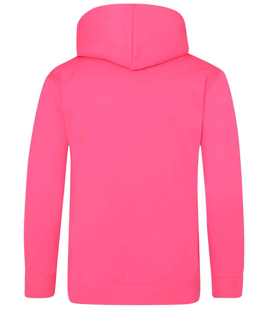 Just Hoods JH004B Electric Pink Back - Ready to be Embroidered and Printed by Custard Workwear - Cheap Personalised and Customised Workwear in Nottinghamshire, Derbyshire and Leicestershire