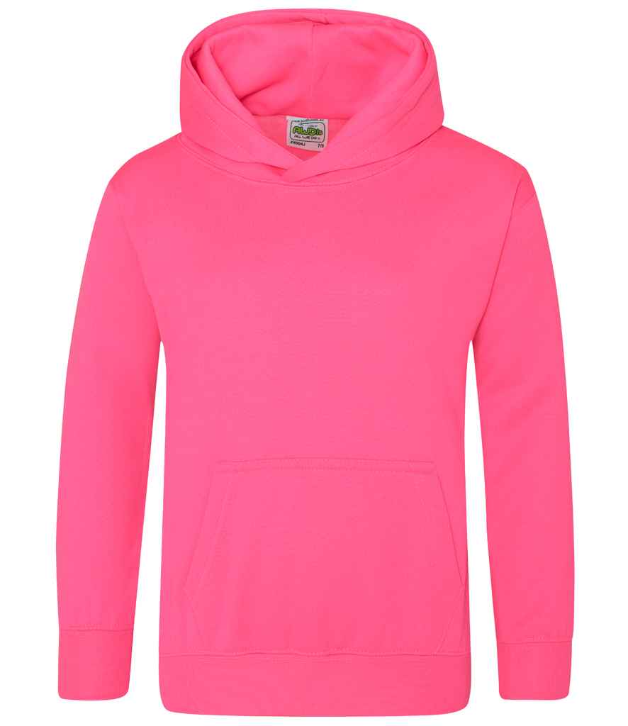 Just Hoods JH004B Electric Pink Front - Ready to be Embroidered and Printed by Custard Workwear - Cheap Personalised and Customised Workwear in Nottinghamshire, Derbyshire and Leicestershire