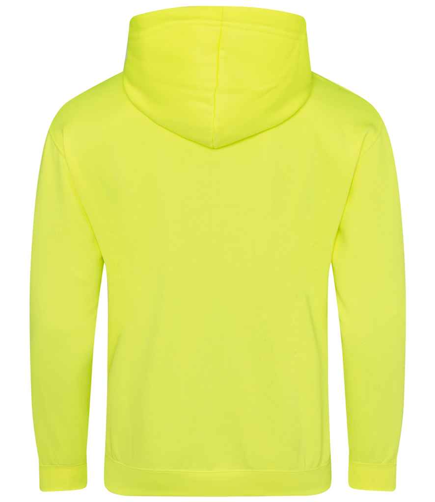Just Hoods JH004 Electric Yellow Back - Ready to be Embroidered and Printed by Custard Workwear - Cheap Personalised and Customised Workwear in Nottinghamshire, Derbyshire and Leicestershire