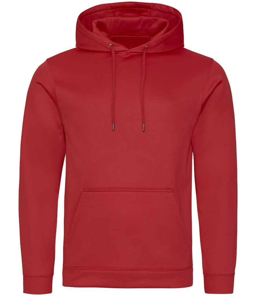 Just Hoods JH006 Fire Red Front - Ready to be Embroidered and Printed by Custard Workwear - Cheap Personalised and Customised Workwear in Nottinghamshire, Derbyshire and Leicestershire