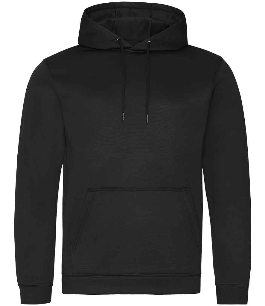 Just Hoods JH006 Jet Black Front - Ready to be Embroidered and Printed by Custard Workwear - Cheap Personalised and Customised Workwear in Nottinghamshire, Derbyshire and Leicestershire
