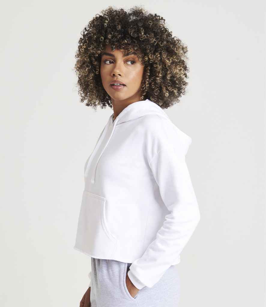 Just Hoods JH016 Arctic White Model - Ready to be Embroidered and Printed by Custard Workwear - Cheap Personalised and Customised Workwear in Nottinghamshire, Derbyshire and Leicestershire