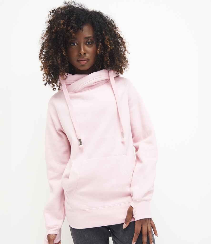 Just Hoods JH021 Baby Pink Model - Ready to be Embroidered and Printed by Custard Workwear - Cheap Personalised and Customised Workwear in Nottinghamshire, Derbyshire and Leicestershire