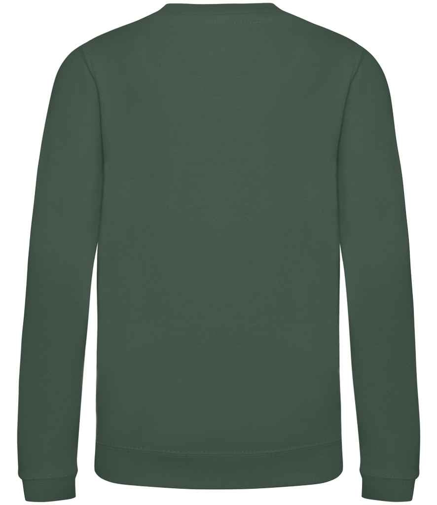 Just Hoods JH030B Bottle Green Back - Ready to be Embroidered and Printed by Custard Workwear - Cheap Personalised and Customised Workwear in Nottinghamshire, Derbyshire and Leicestershire