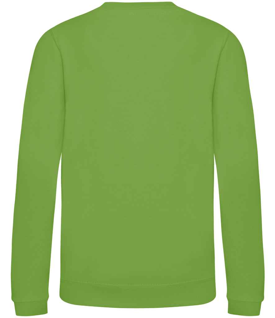 Just Hoods JH030B Lime Green Back - Ready to be Embroidered and Printed by Custard Workwear - Cheap Personalised and Customised Workwear in Nottinghamshire, Derbyshire and Leicestershire