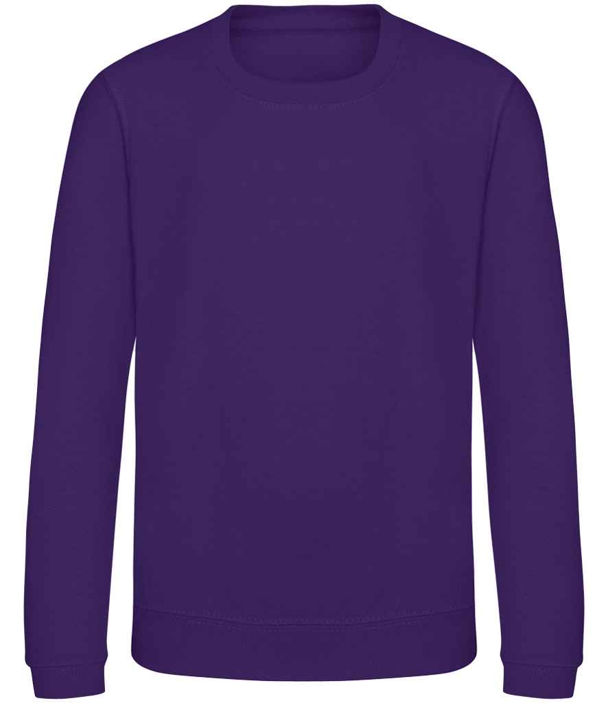 Just Hoods JH030B Purple Front - Ready to be Embroidered and Printed by Custard Workwear - Cheap Personalised and Customised Workwear in Nottinghamshire, Derbyshire and Leicestershire
