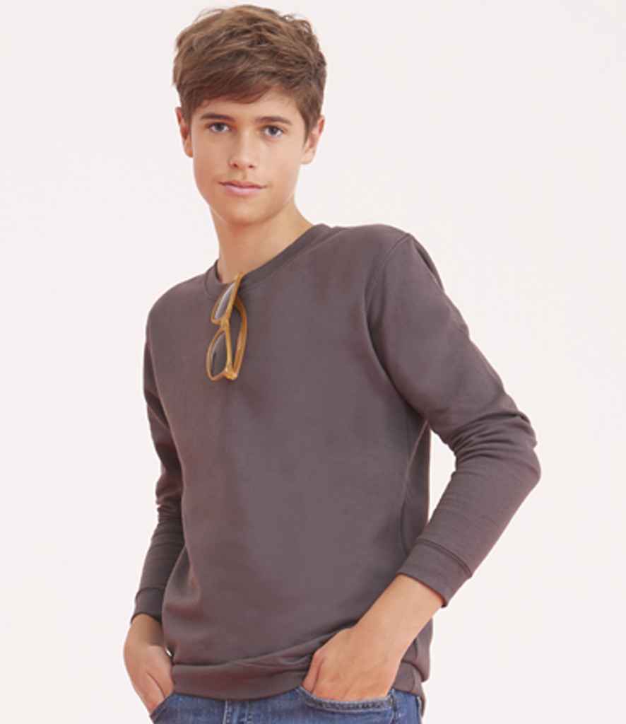 Just Hoods JH030B Storm Grey Model - Ready to be Embroidered and Printed by Custard Workwear - Cheap Personalised and Customised Workwear in Nottinghamshire, Derbyshire and Leicestershire