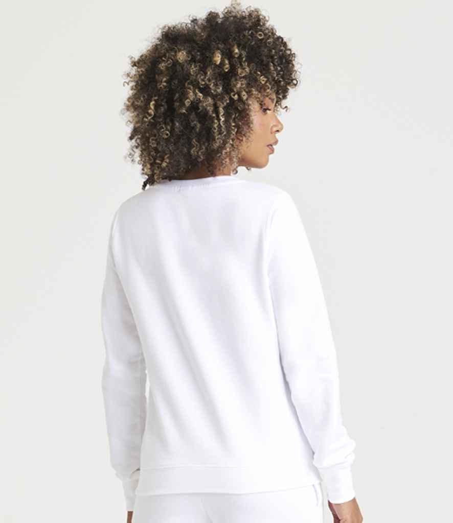 Just Hoods JH030F Arctic White Model - Ready to be Embroidered and Printed by Custard Workwear - Cheap Personalised and Customised Workwear in Nottinghamshire, Derbyshire and Leicestershire