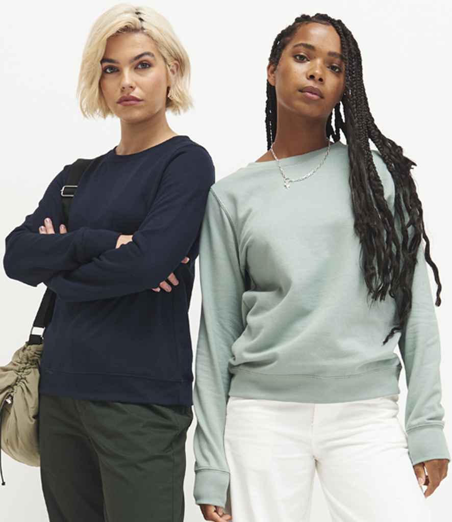 Just Hoods JH030F Dusty Green Model - Ready to be Embroidered and Printed by Custard Workwear - Cheap Personalised and Customised Workwear in Nottinghamshire, Derbyshire and Leicestershire