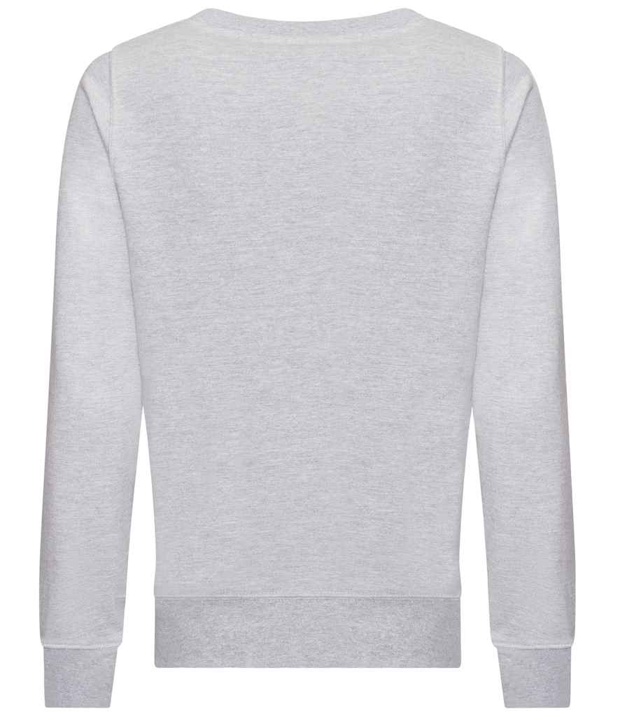 Just Hoods JH030F Heather Grey Back - Ready to be Embroidered and Printed by Custard Workwear - Cheap Personalised and Customised Workwear in Nottinghamshire, Derbyshire and Leicestershire