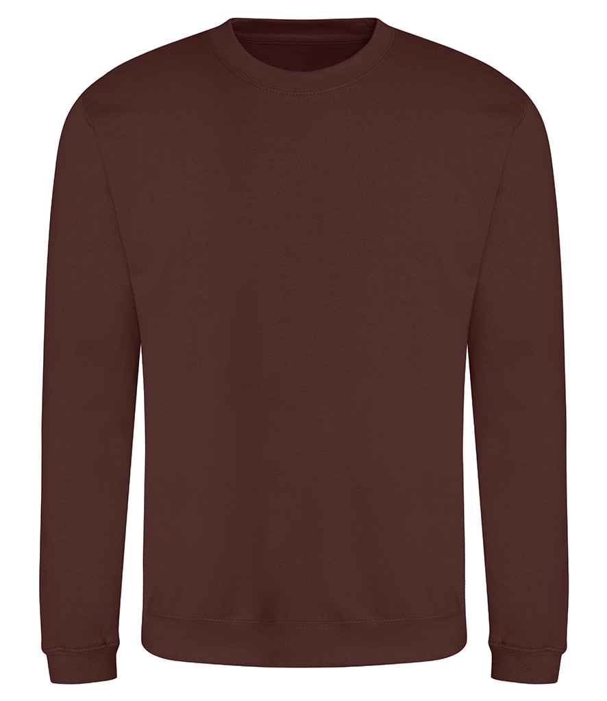 Just Hoods JH030 Chocolate Fudge Brownie Front - Ready to be Embroidered and Printed by Custard Workwear - Cheap Personalised and Customised Workwear in Nottinghamshire, Derbyshire and Leicestershire