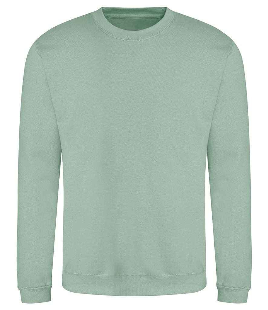 Just Hoods JH030 Dusty Green Front - Ready to be Embroidered and Printed by Custard Workwear - Cheap Personalised and Customised Workwear in Nottinghamshire, Derbyshire and Leicestershire