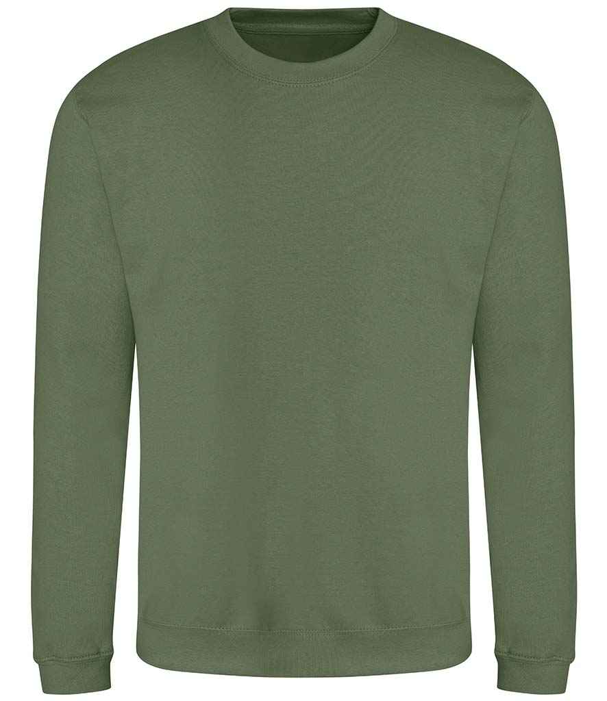 Just Hoods JH030 Earthy Green Front - Ready to be Embroidered and Printed by Custard Workwear - Cheap Personalised and Customised Workwear in Nottinghamshire, Derbyshire and Leicestershire