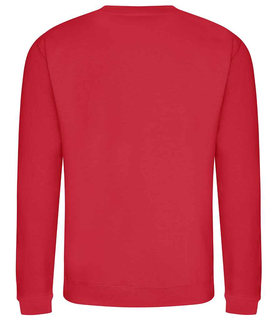 Just Hoods JH030 Fire Red Back - Ready to be Embroidered and Printed by Custard Workwear - Cheap Personalised and Customised Workwear in Nottinghamshire, Derbyshire and Leicestershire