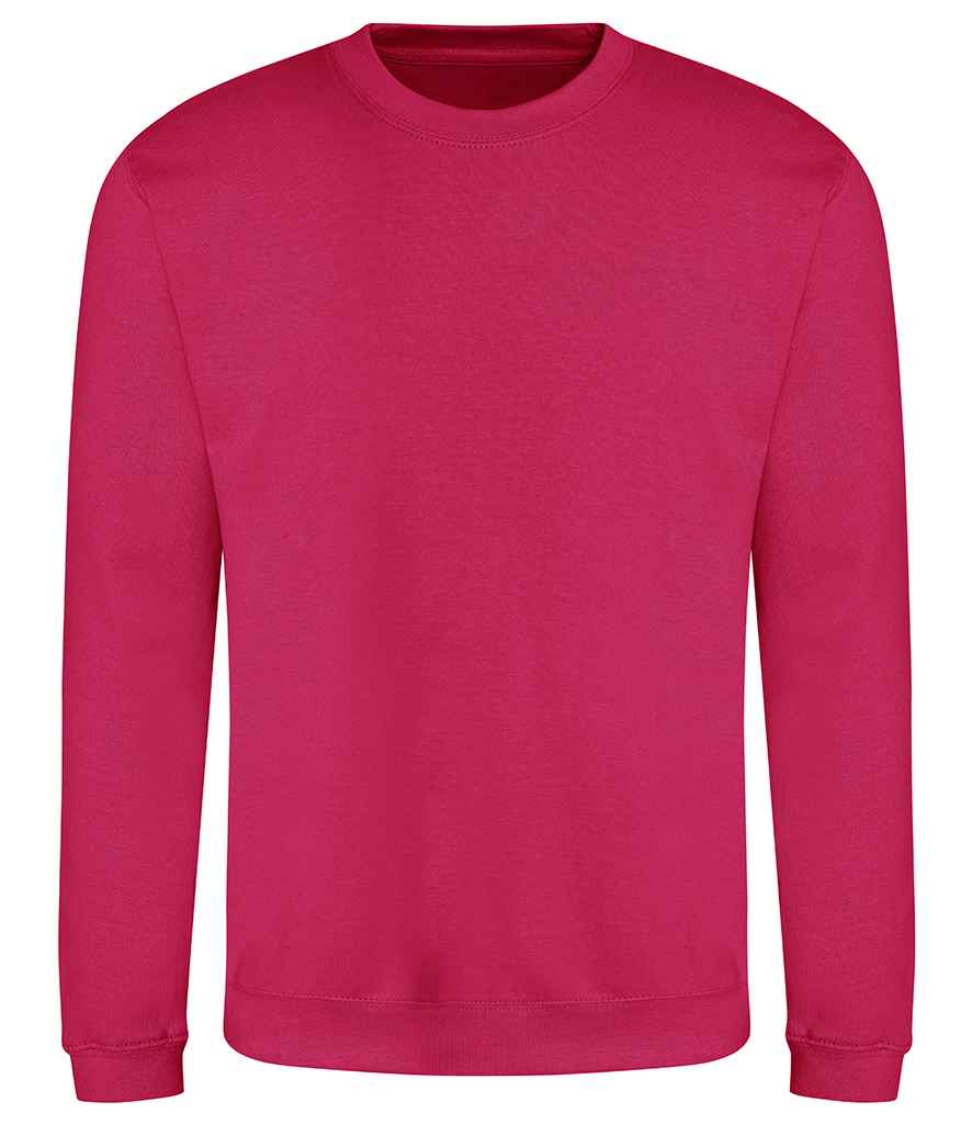 Just Hoods JH030 Hot Pink Front - Ready to be Embroidered and Printed by Custard Workwear - Cheap Personalised and Customised Workwear in Nottinghamshire, Derbyshire and Leicestershire