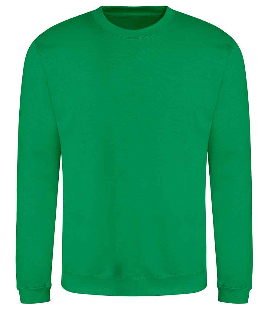 Just Hoods JH030 Kelly Green Front - Ready to be Embroidered and Printed by Custard Workwear - Cheap Personalised and Customised Workwear in Nottinghamshire, Derbyshire and Leicestershire